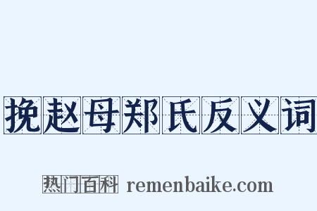 挽赵母郑氏反义词是什么意思的图片